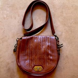 Tan leather style purse